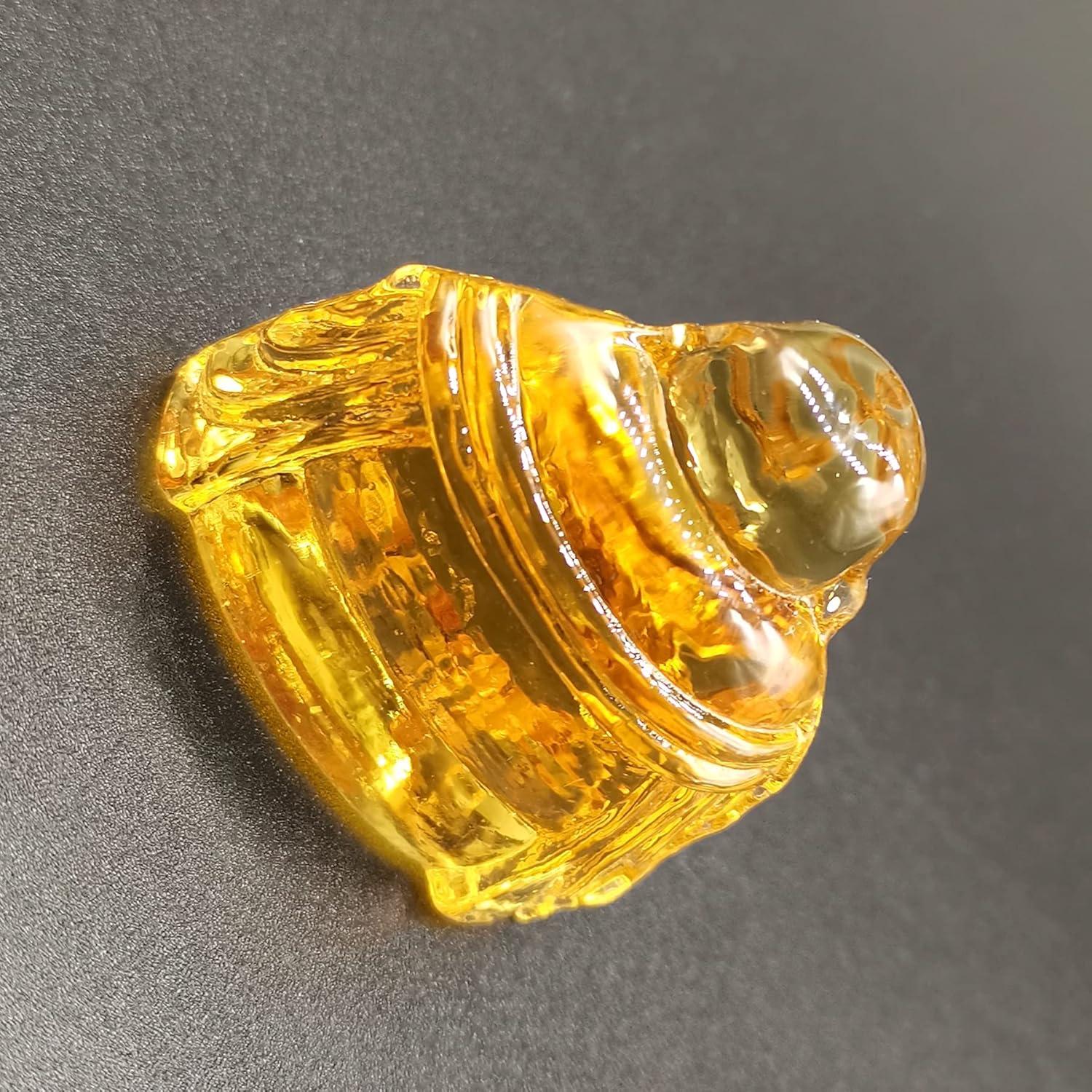 Estatua de Buda Risueño de Cristal Reyife 5.08 cm Feng Shui