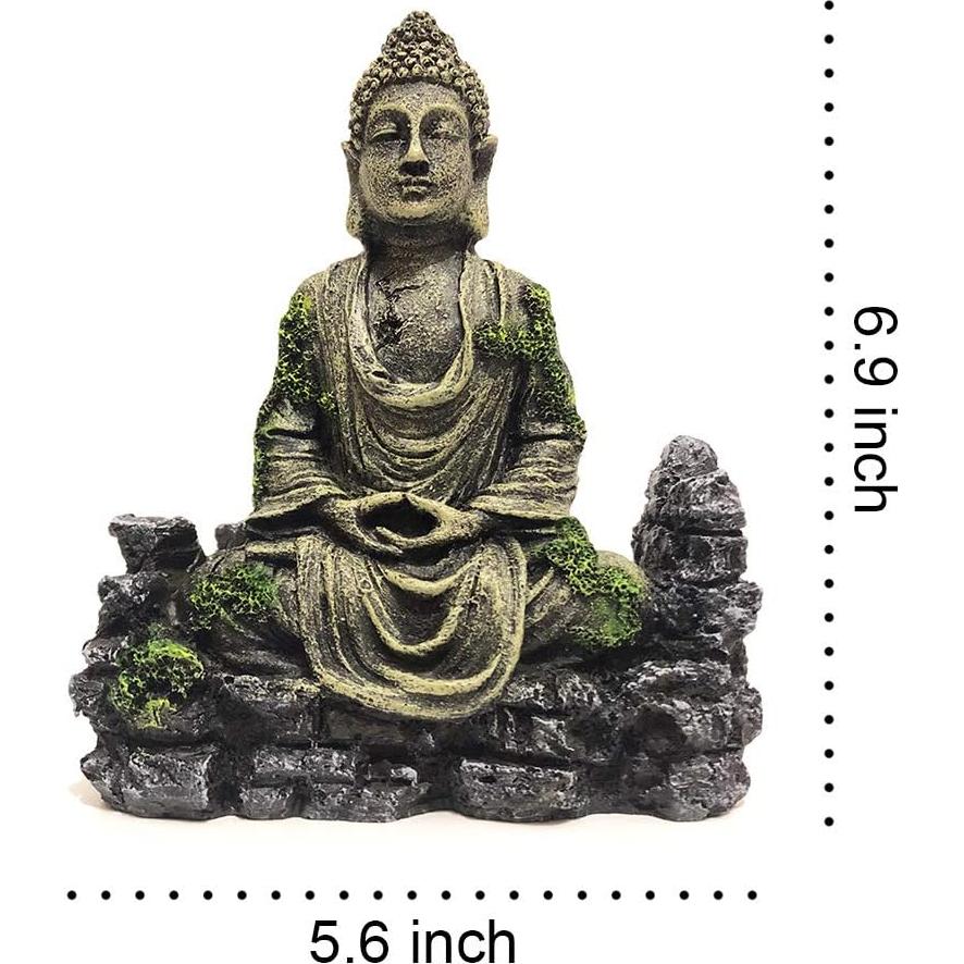 Estatua de Buda para Acuario SLOCME - Resina 14.2x7.1x17.5cm