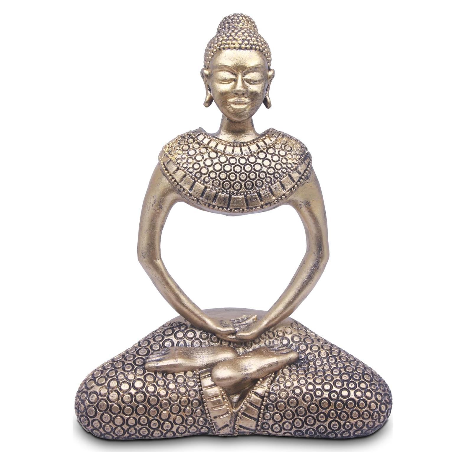 Estatua de Buda de bronce HCCMLOVE 19.81 cm decoración hogar
