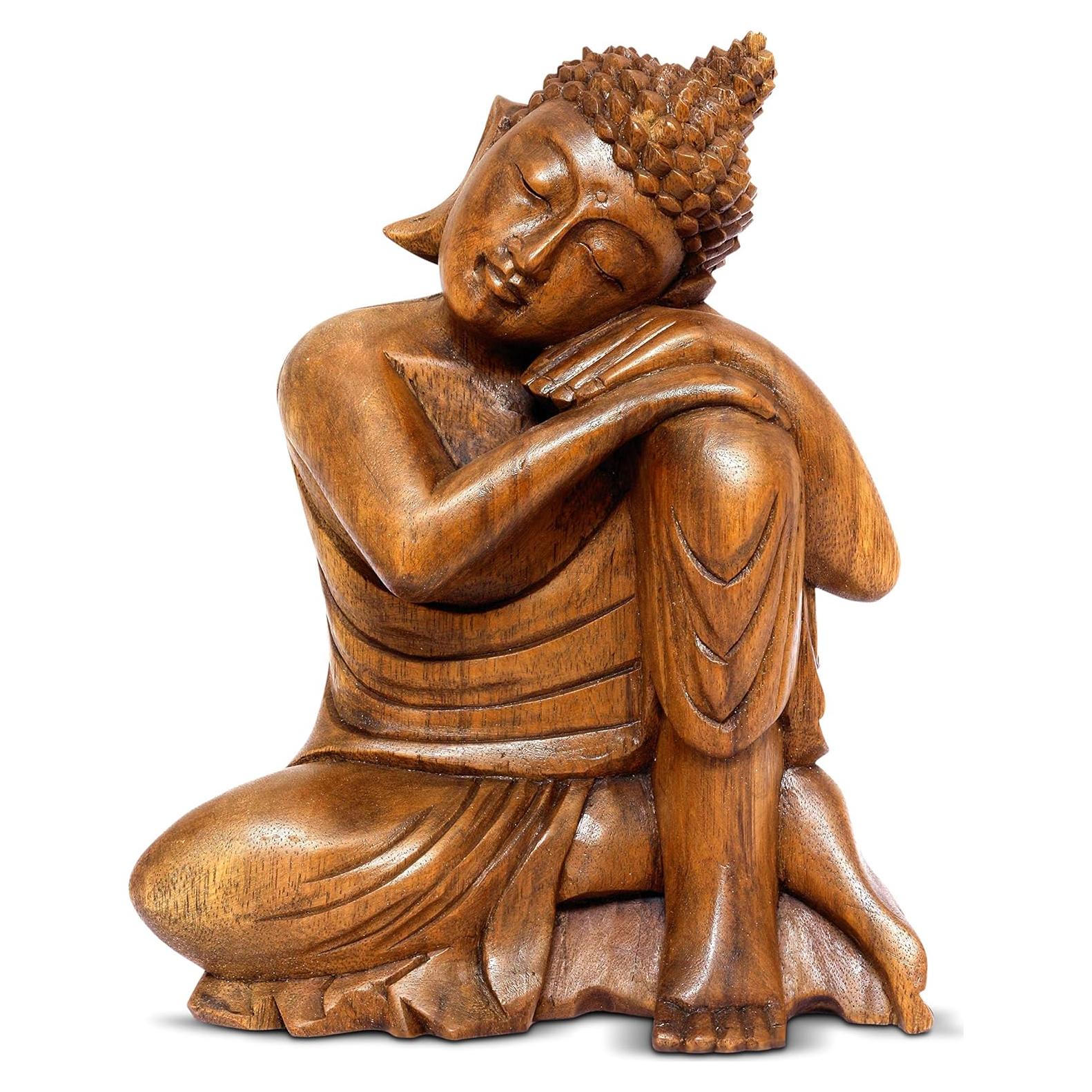 Estatua Buda Durmiente G6 Collection 21.6 cm Madera Tallada