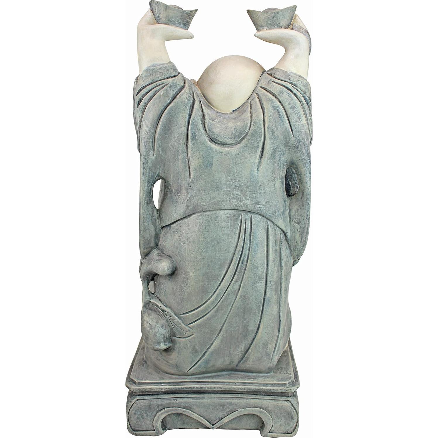 Estatua Buda Risueño Jolly Hotei Design Toscano 66cm Resina