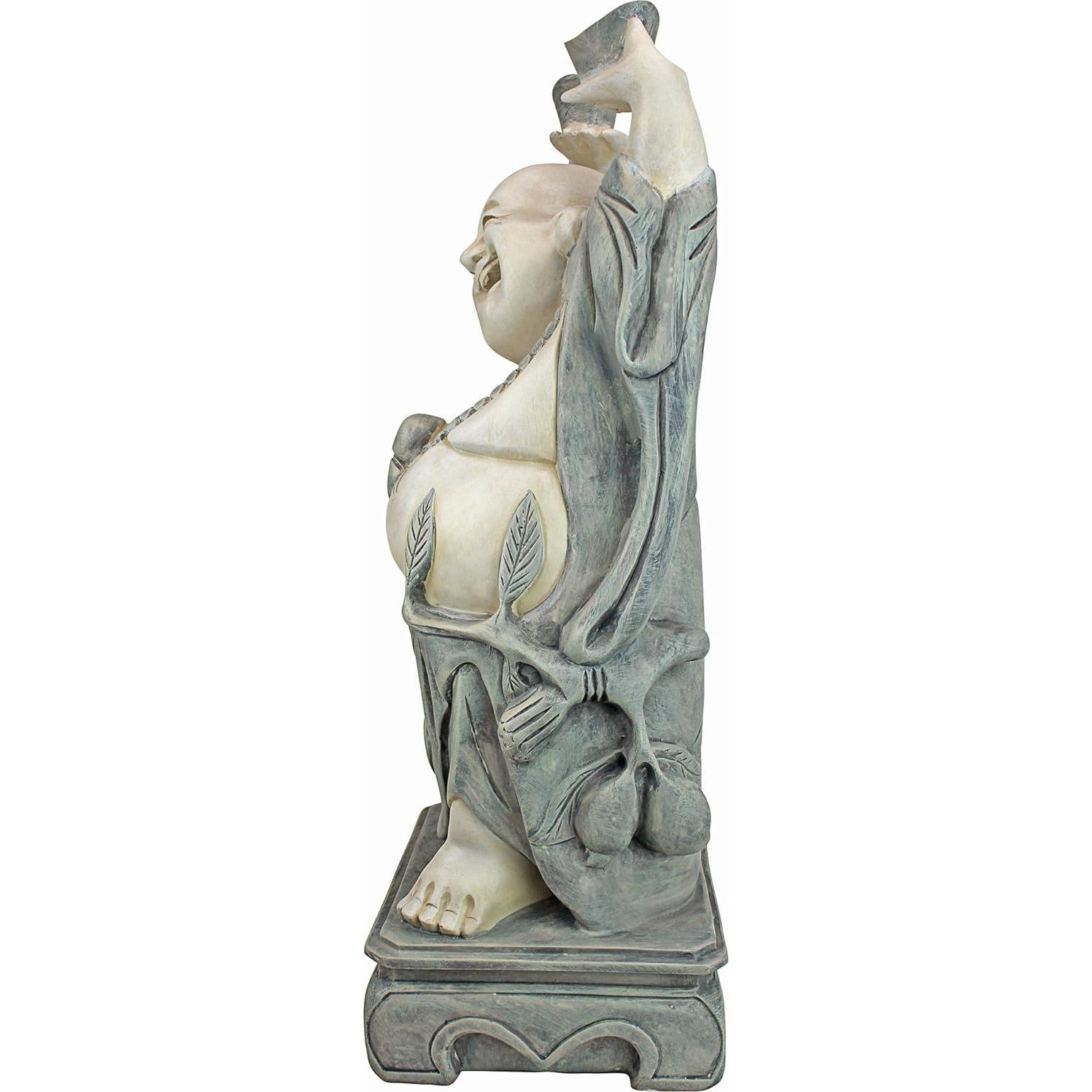 Estatua Buda Risueño Jolly Hotei Design Toscano 66cm Resina