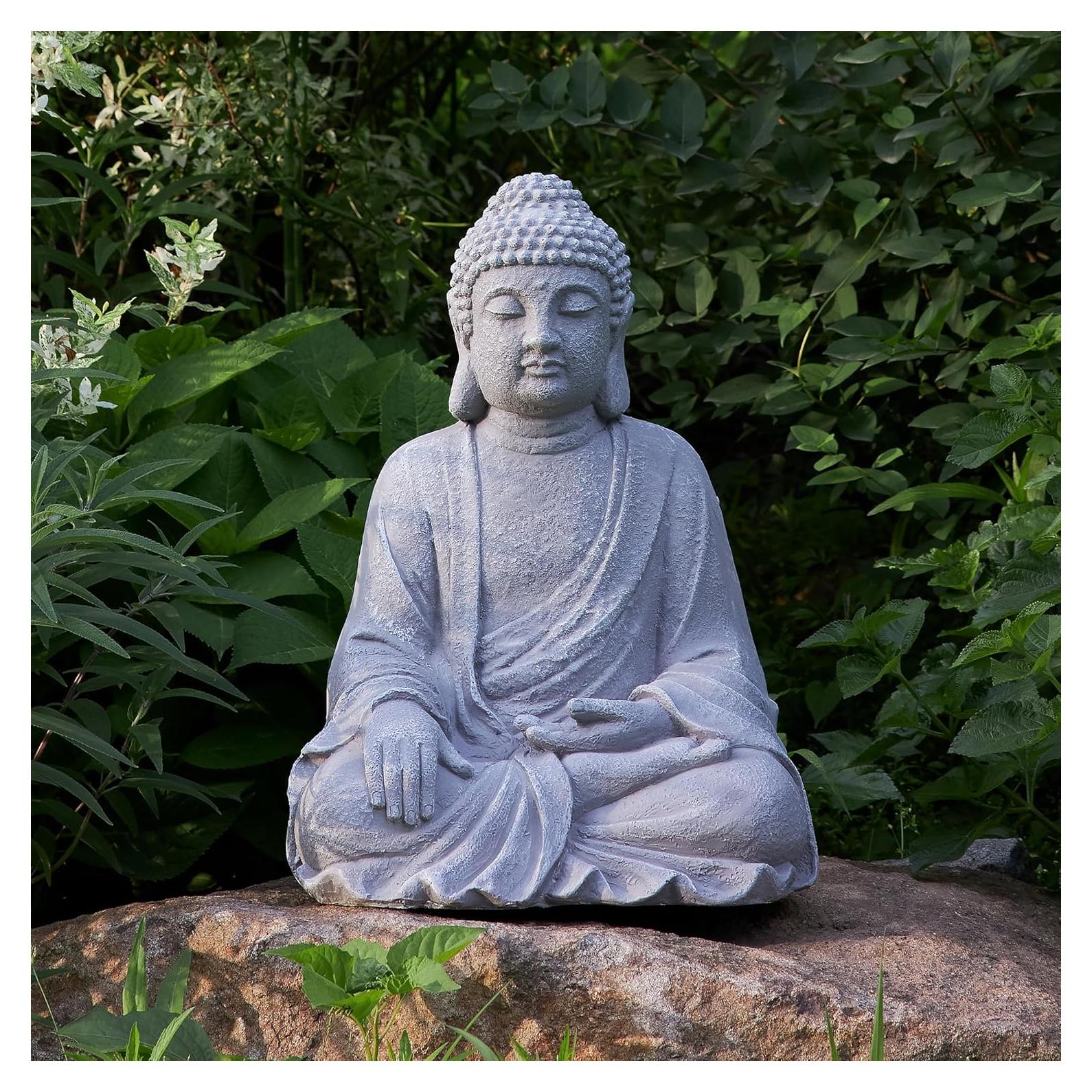 Estatua de Buda TOETOL 50.8 cm Decoración Zen Jardín Exterior