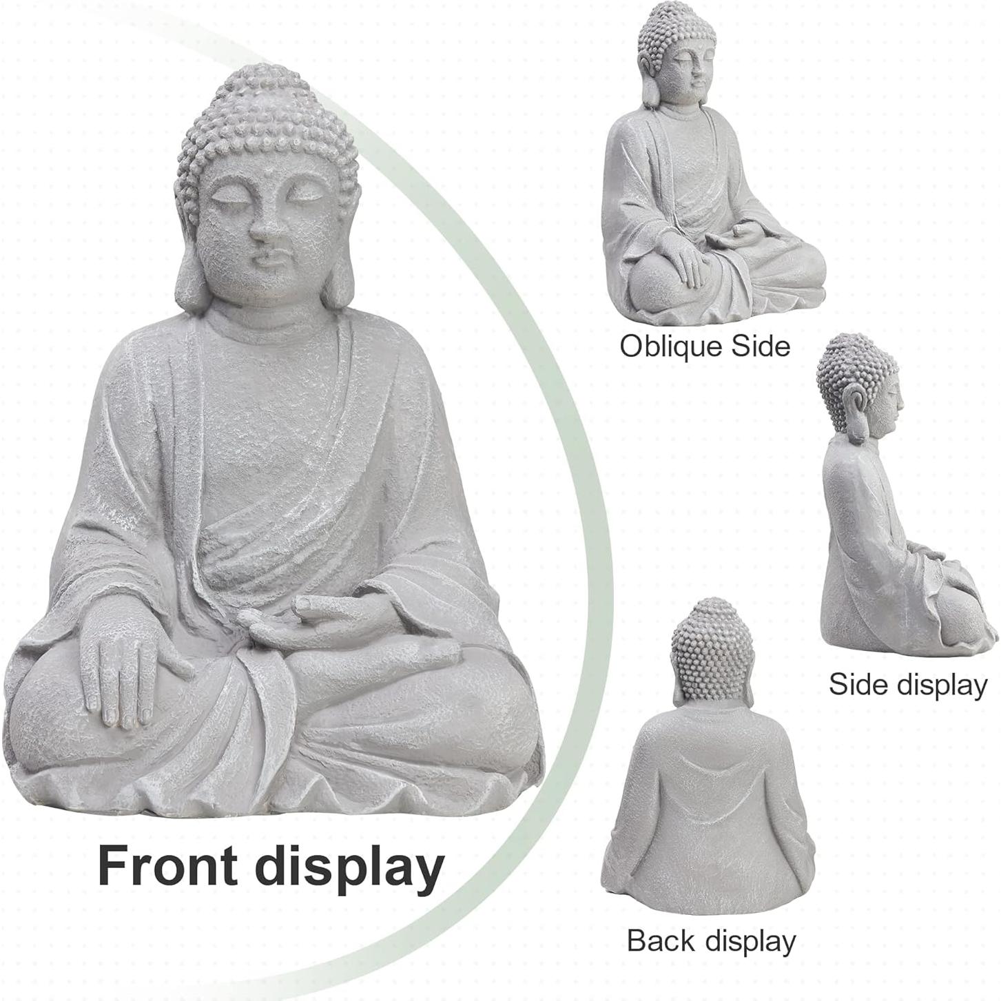 Estatua de Buda TOETOL 50.8 cm Decoración Zen Jardín Exterior