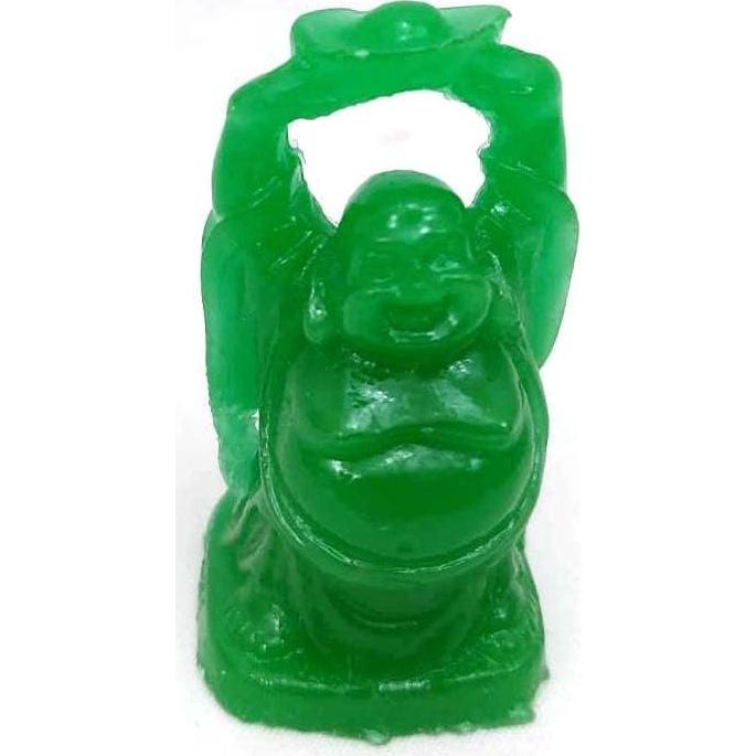 Set de 6 Estatuas de Buda Riendo JapanBargain 5.08 cm Verde Jade