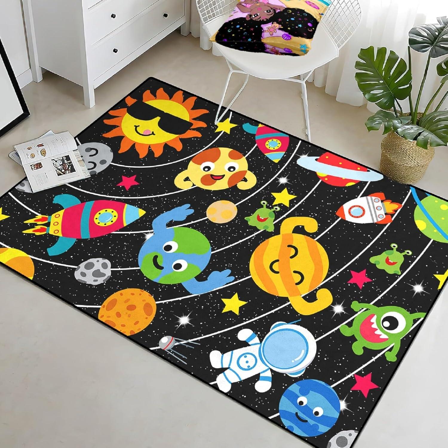 Alfombra Espacial Jiospet 122x152 cm para Niños