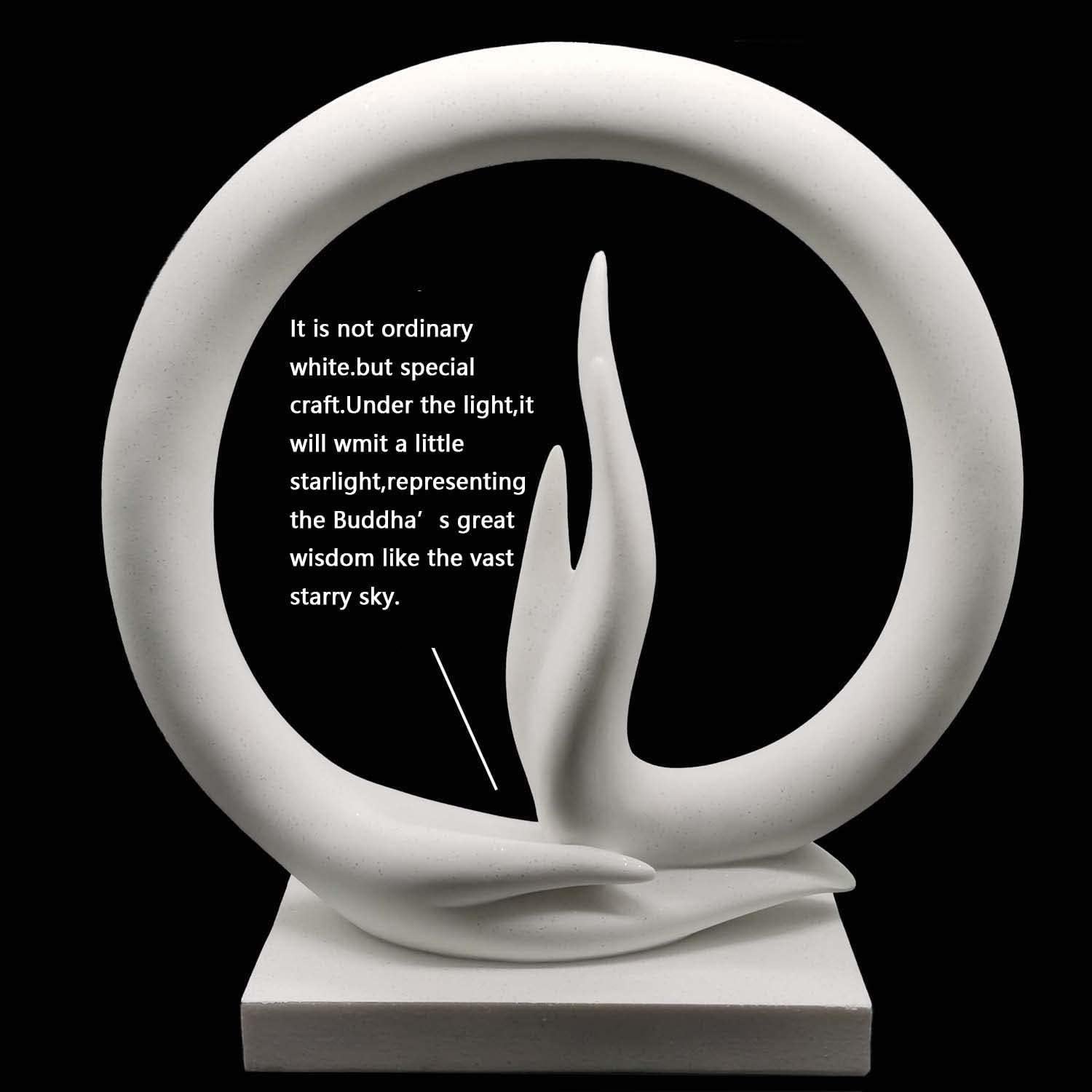 Estatua Mano de Buda Carefree Fish 29x33 cm Arenisca 3 kg