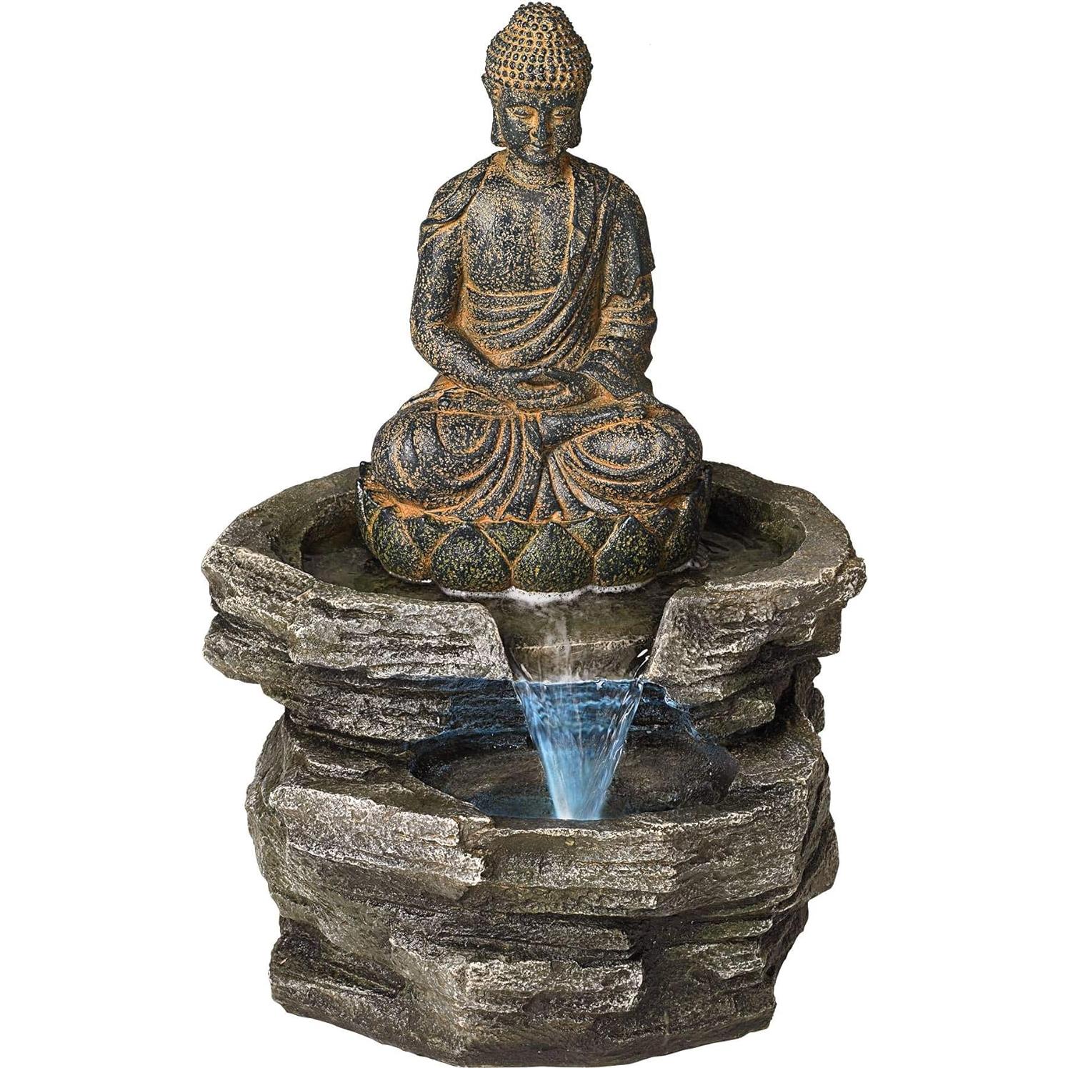 Fuente de Agua Zen Buda Sentado 53 cm John Timberland