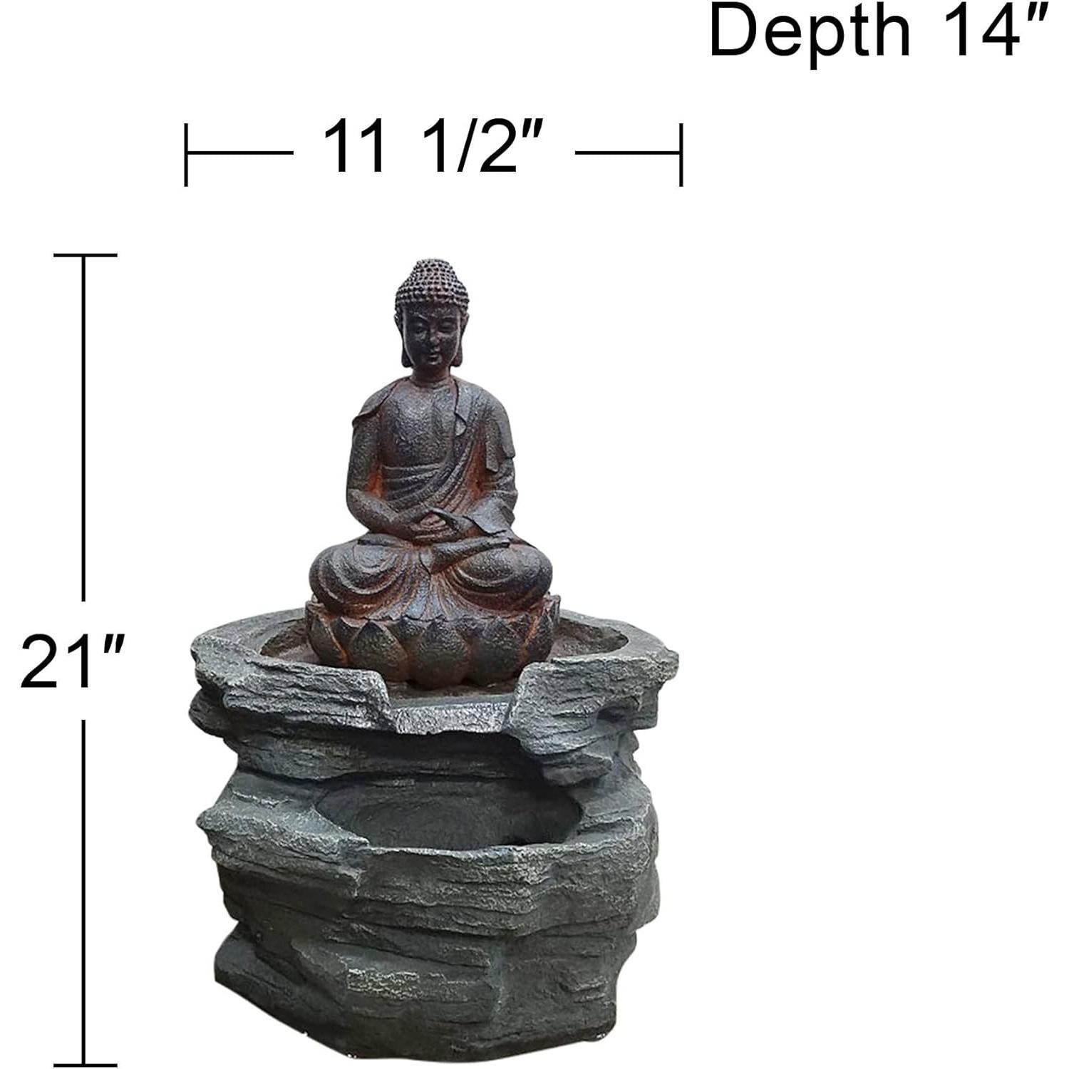 Fuente de Agua Zen Buda Sentado 53 cm John Timberland