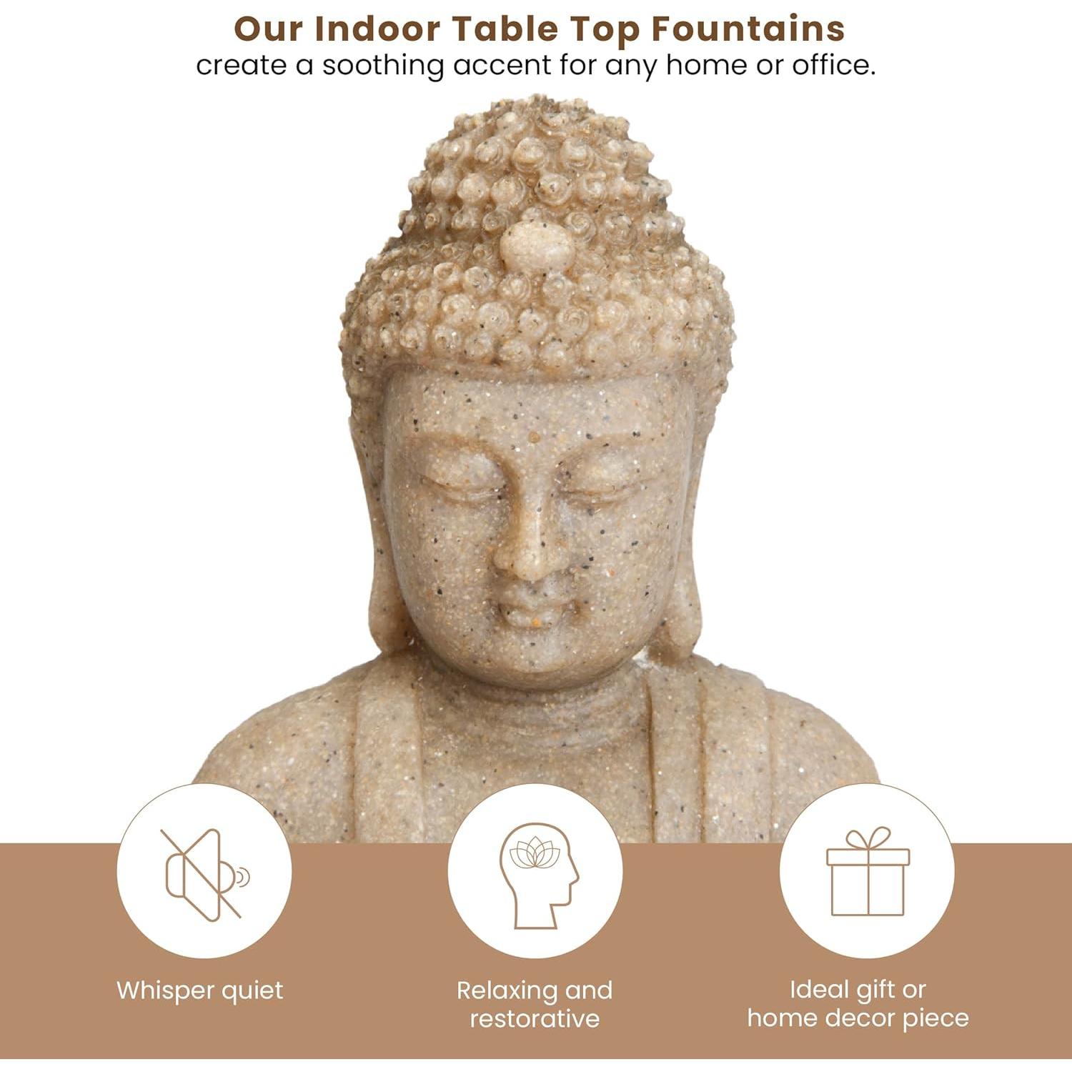 Fuente de Agua Interior Buda Meditador Bits y Piezas 28x19 cm