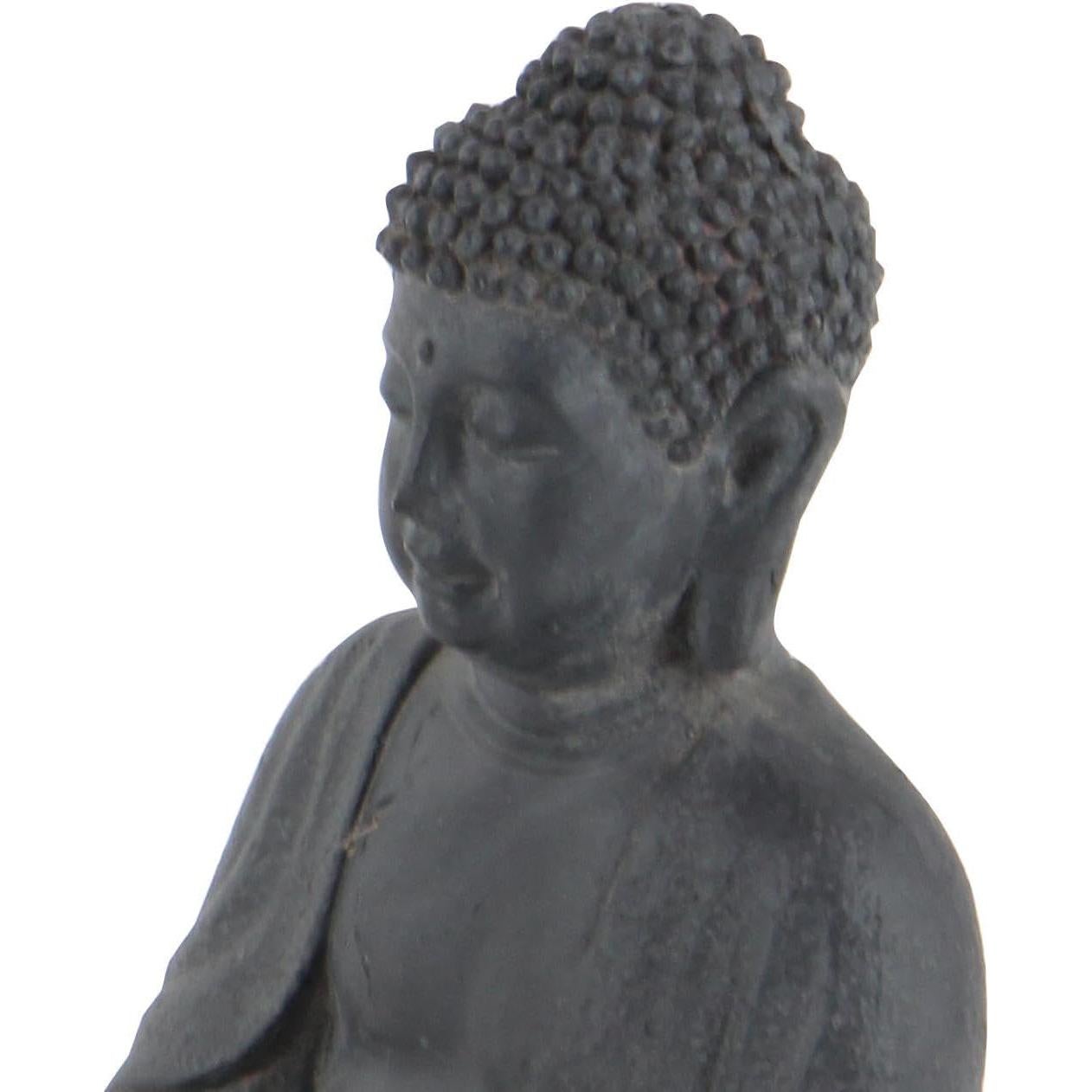 Escultura Decorativa Buda Cerámico Gris 30.48 cm CosmoLiving