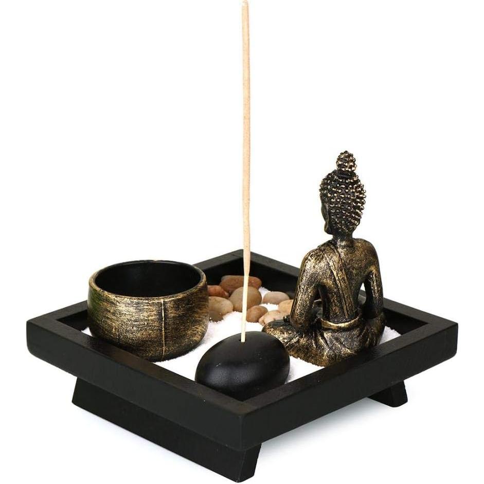 Jardín Zen Buda Jessie con Soporte de Vela y Incienso