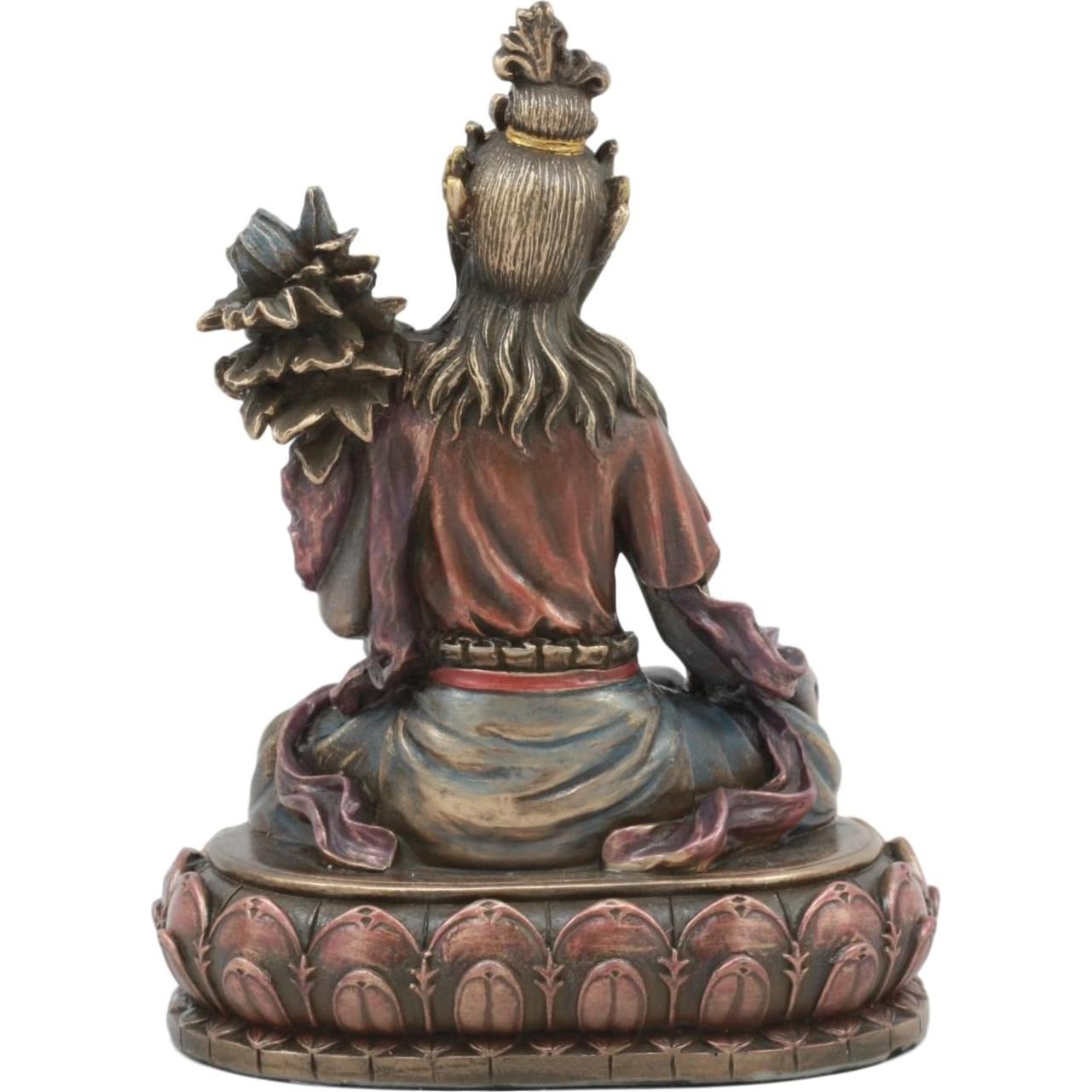 Estatua Diosa Tara Blanca Ebros 14.6cm Resina Pintada a Mano