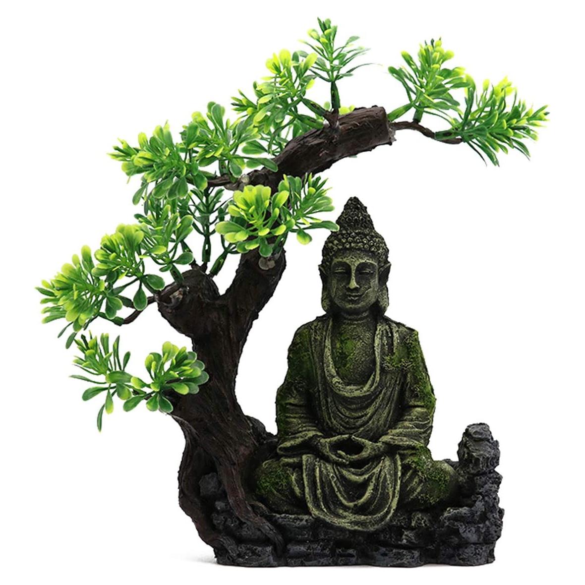 Estatua de Buda para Acuario Tfwadmx Resina 15x6.6x23.1cm