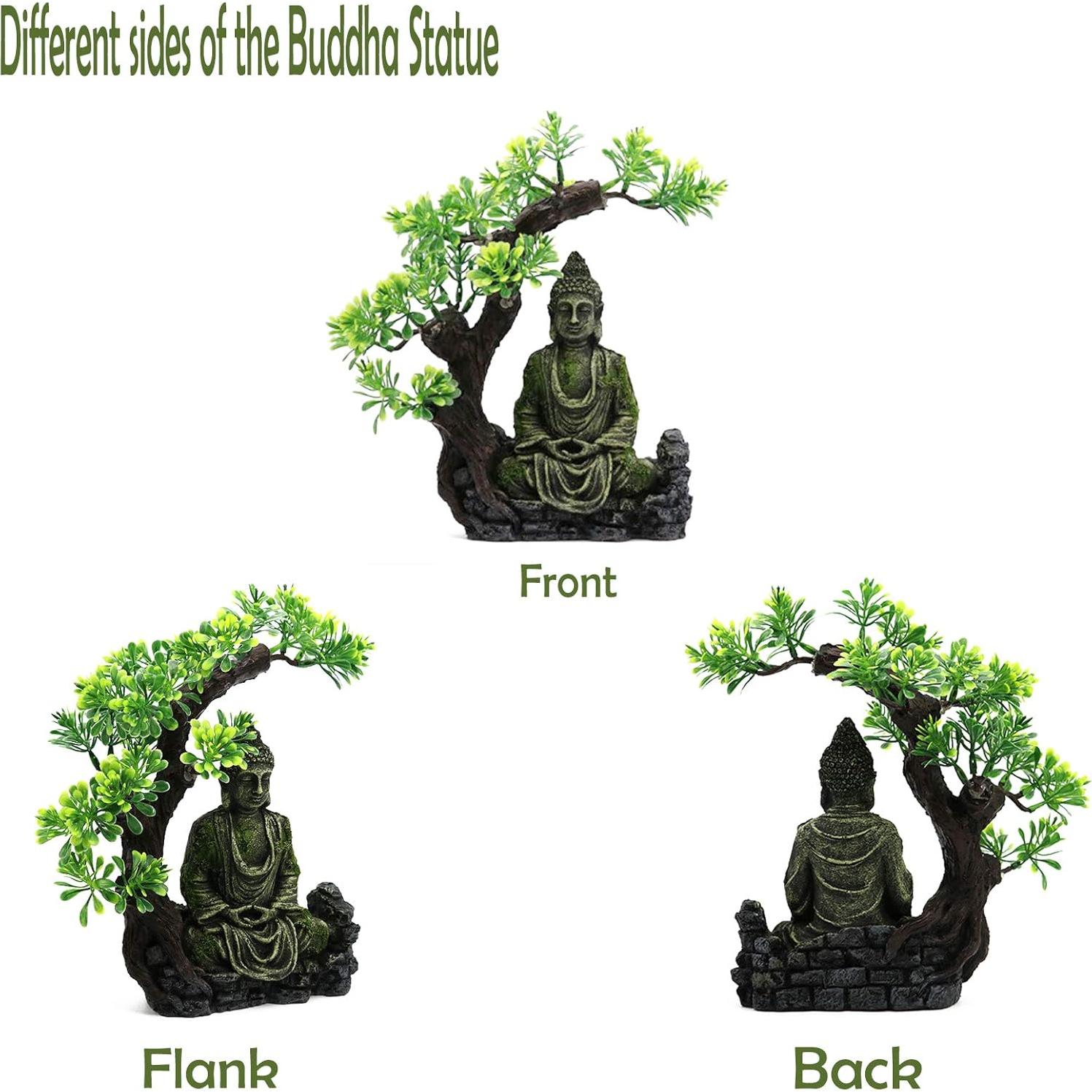 Estatua de Buda para Acuario Tfwadmx Resina 15x6.6x23.1cm