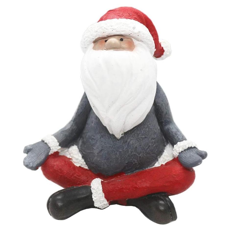 Gnomo de Navidad Meditativo KiaoTime 8.9 cm Resina Decorativo