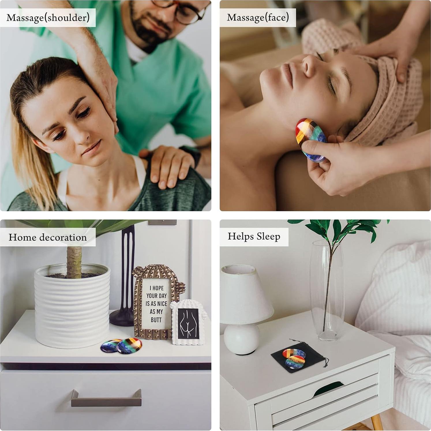 Piedra de Preocupación Timtin para Ansiedad con 7 Cristales