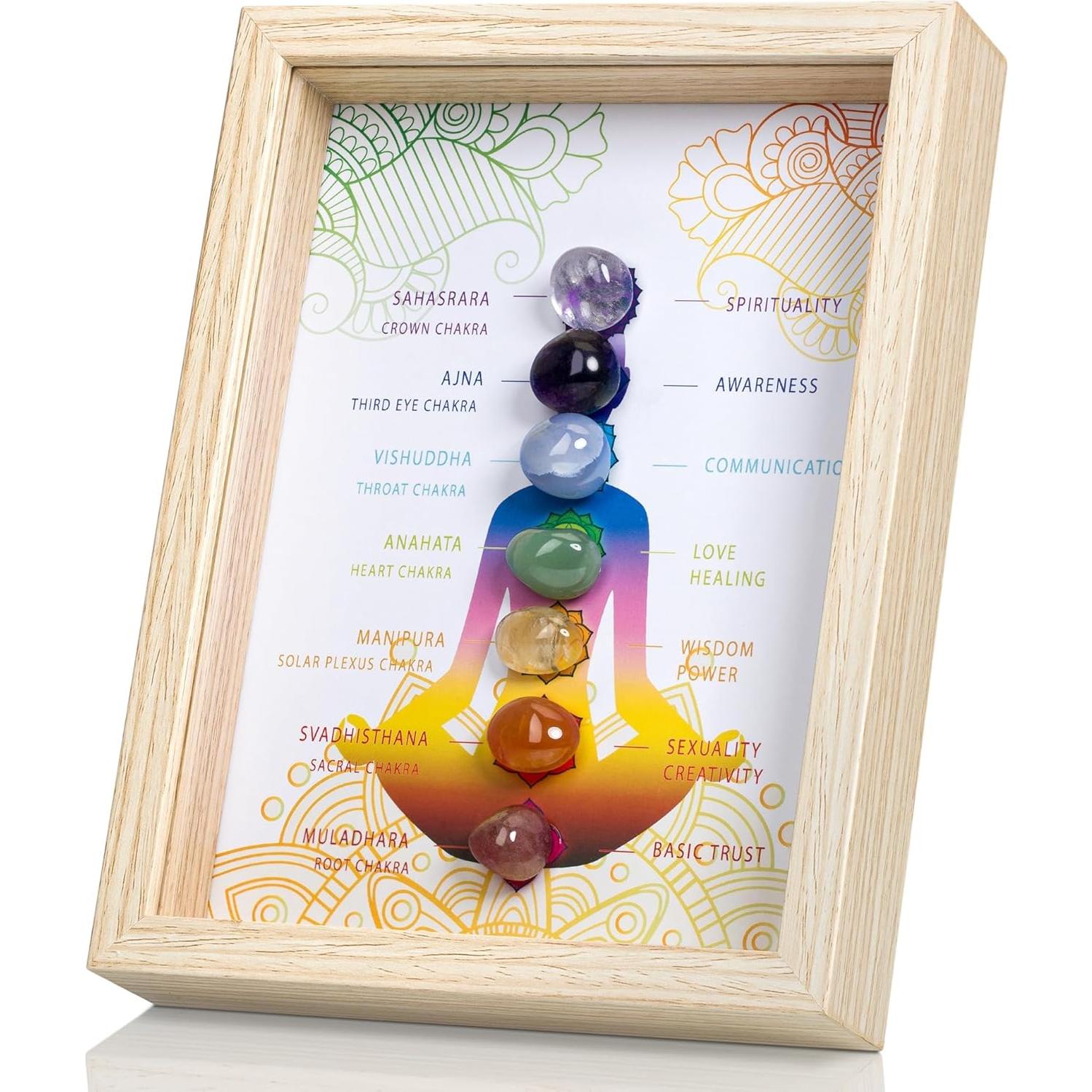 Marco de Foto ZenBless con Cristales de 7 Chakras 21.7x16.7cm