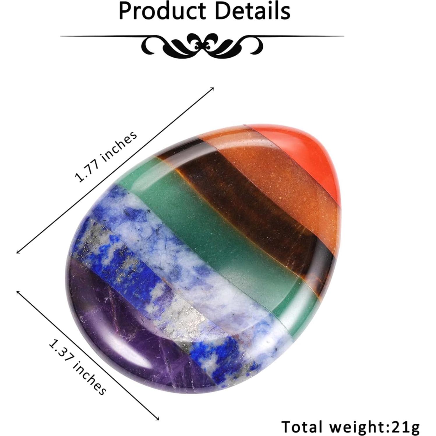 Piedra de Preocupación Chakra CrystalTears 11.4x9cm Alivio Estrés