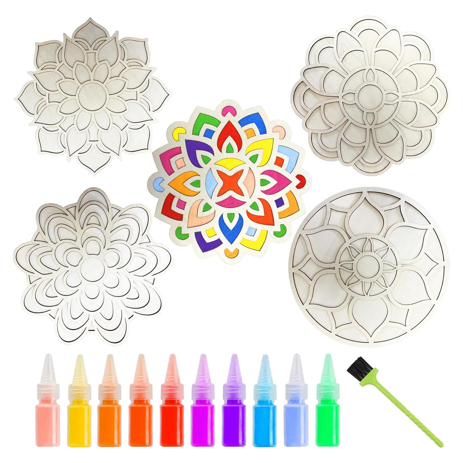 Kit de Arte de Arena Mandala MLOLM 5 Piezas 30cm Diwali