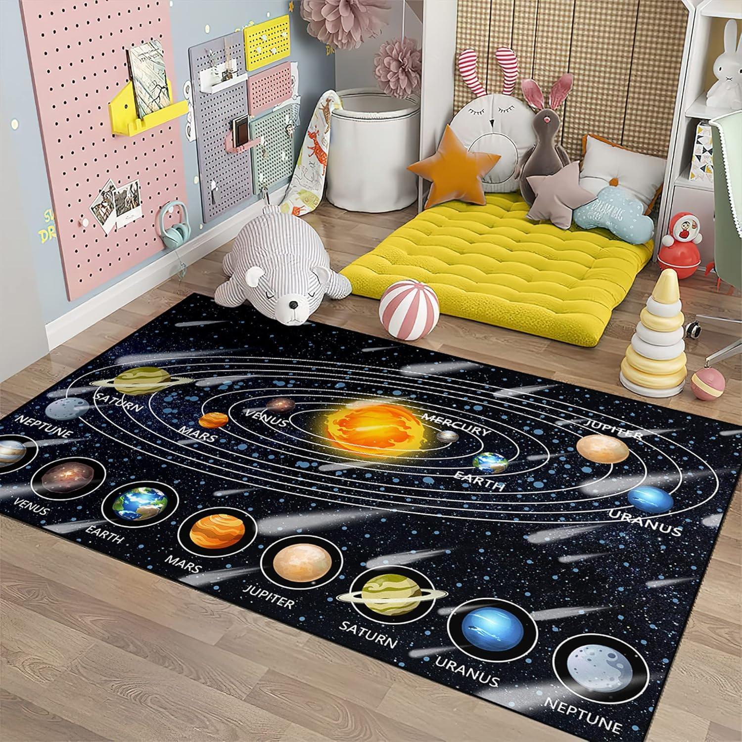 Alfombra Espacial Jiospet 91x152 cm Sistema Solar