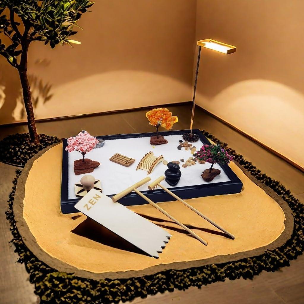 Kit Jardín Zen eSaturn con Bandeja de Arena 30x20 cm y Accesorios