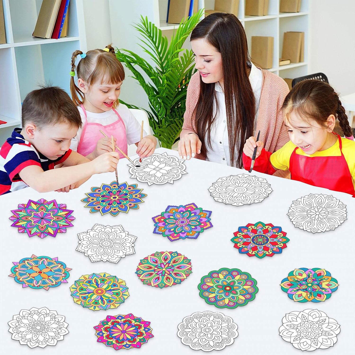 48 Piezas Recortes Mandala Naozinebi 20cm DIY Arte Colorear