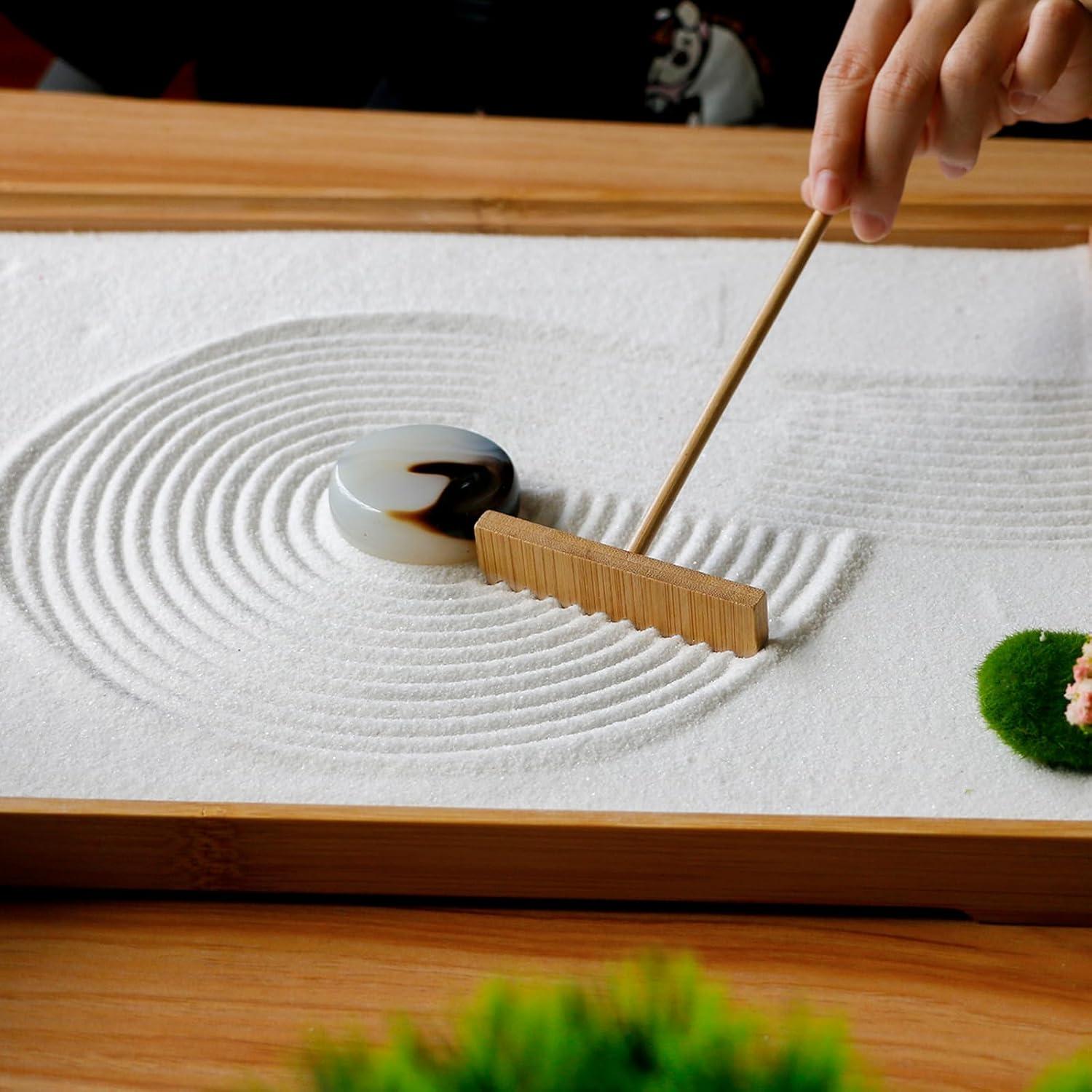 Kit de Jardín Zen Japonés 31PCS - Rastrillos de Bambú y Decoración