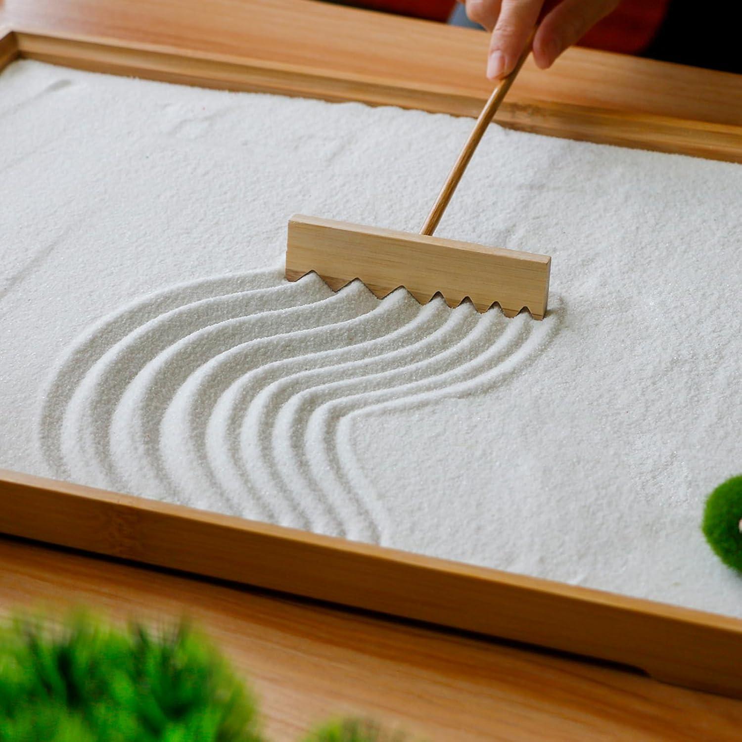 Kit de Jardín Zen Japonés 31PCS - Rastrillos de Bambú y Decoración