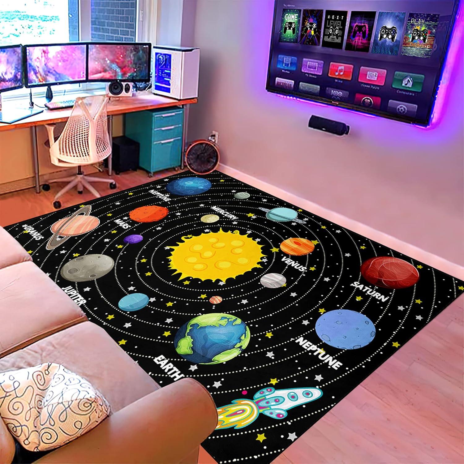 Alfombra Jiospet Espacial 91x152 cm para Niños