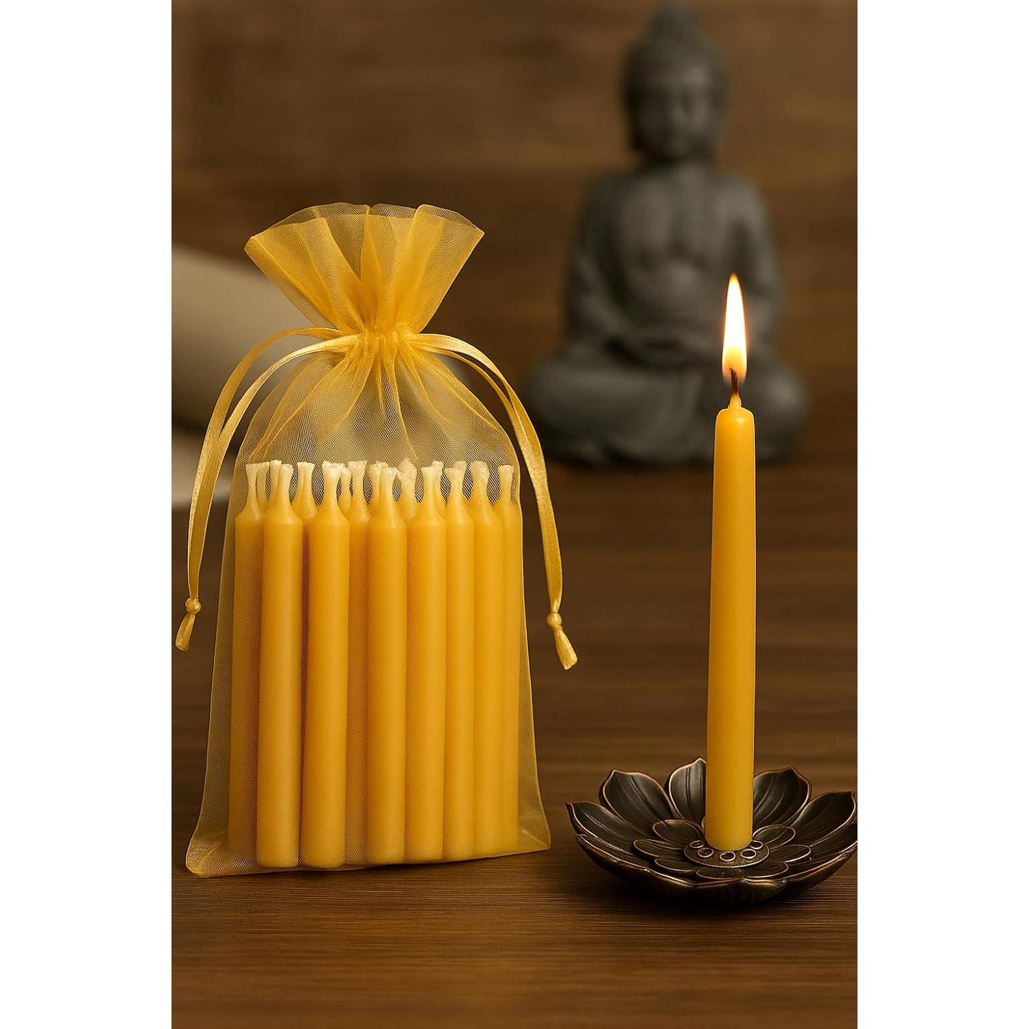 Juego de 20 Velas de Cera de Abeja Kline - Hecho en EE. UU.