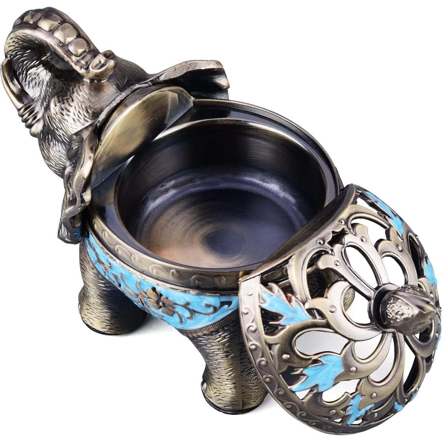 Soporte de Incienso K COOL Elefante Azul Claro 16x10x13cm