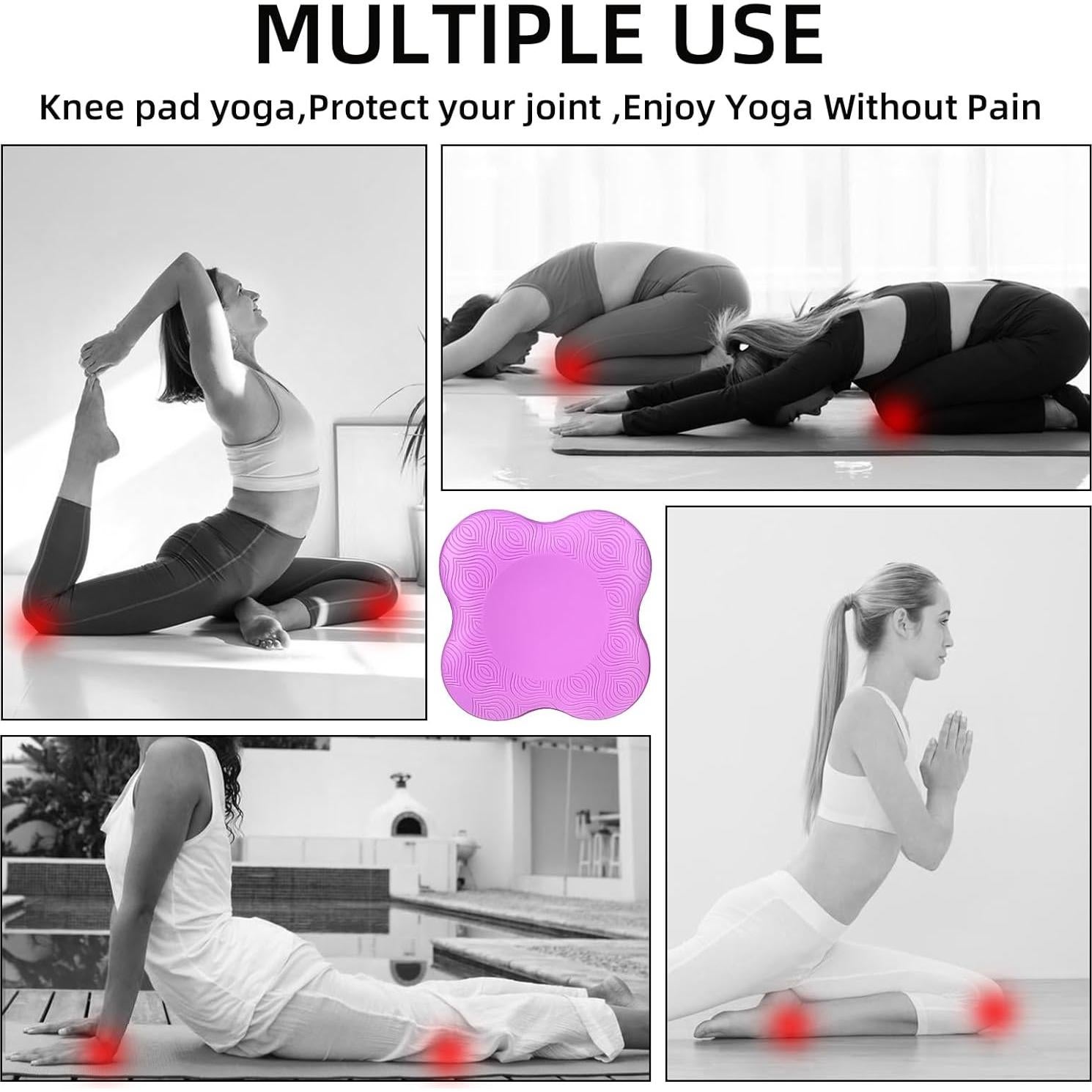 Almohadillas de Yoga y Pilates YFLINGJIE - 4 Piezas Antideslizantes