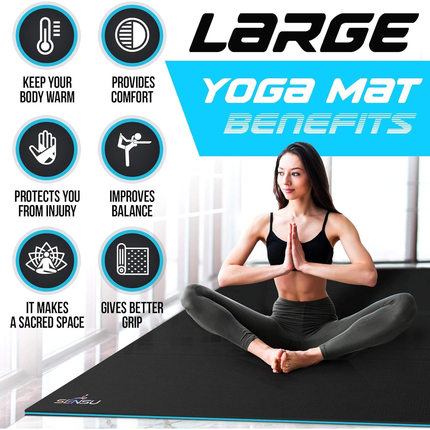Alfombrilla de Yoga Extra Gruesa Sensu 1.83m x 1.22m 9mm Antideslizante