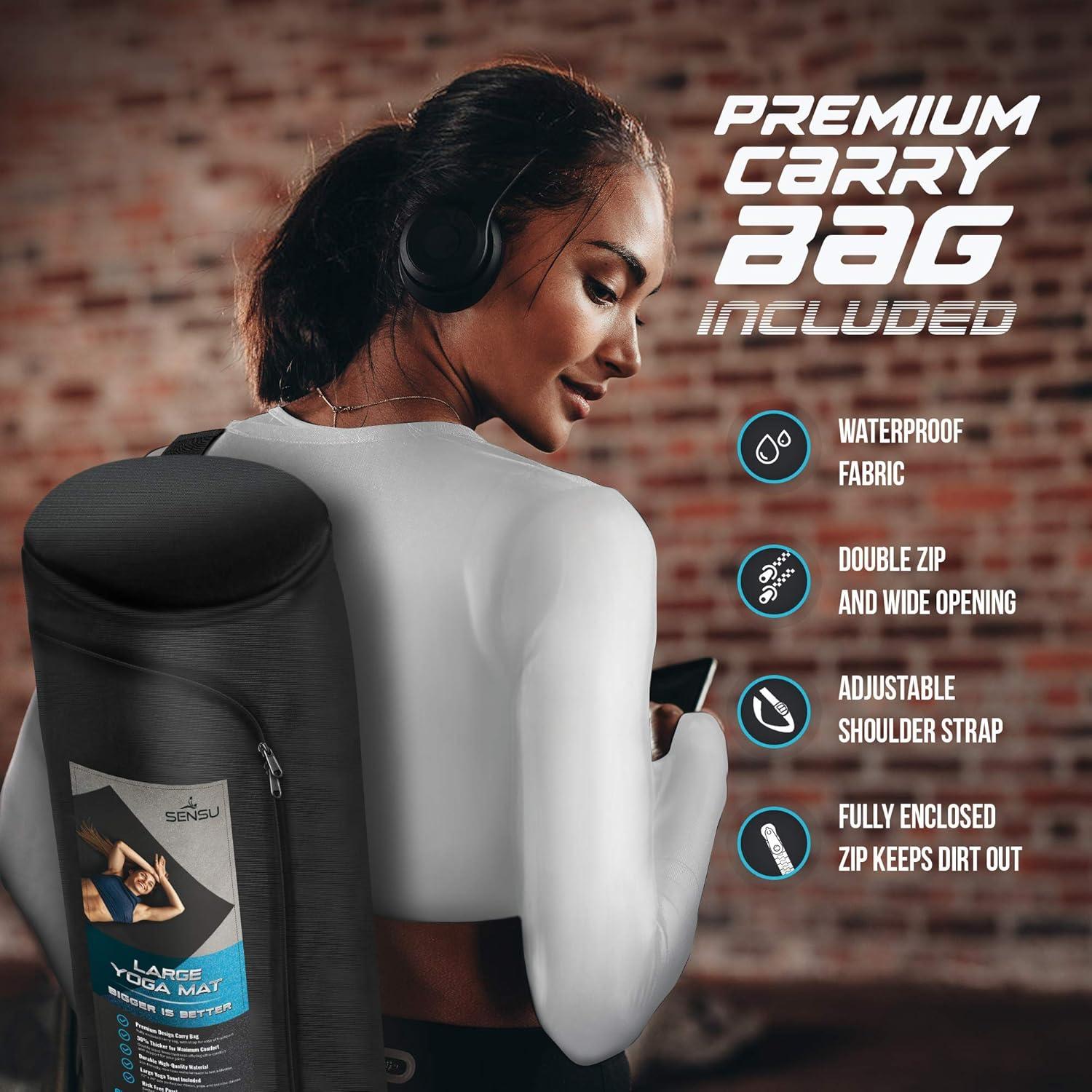 Alfombrilla de Yoga Extra Gruesa Sensu 1.83m x 1.22m 9mm Antideslizante