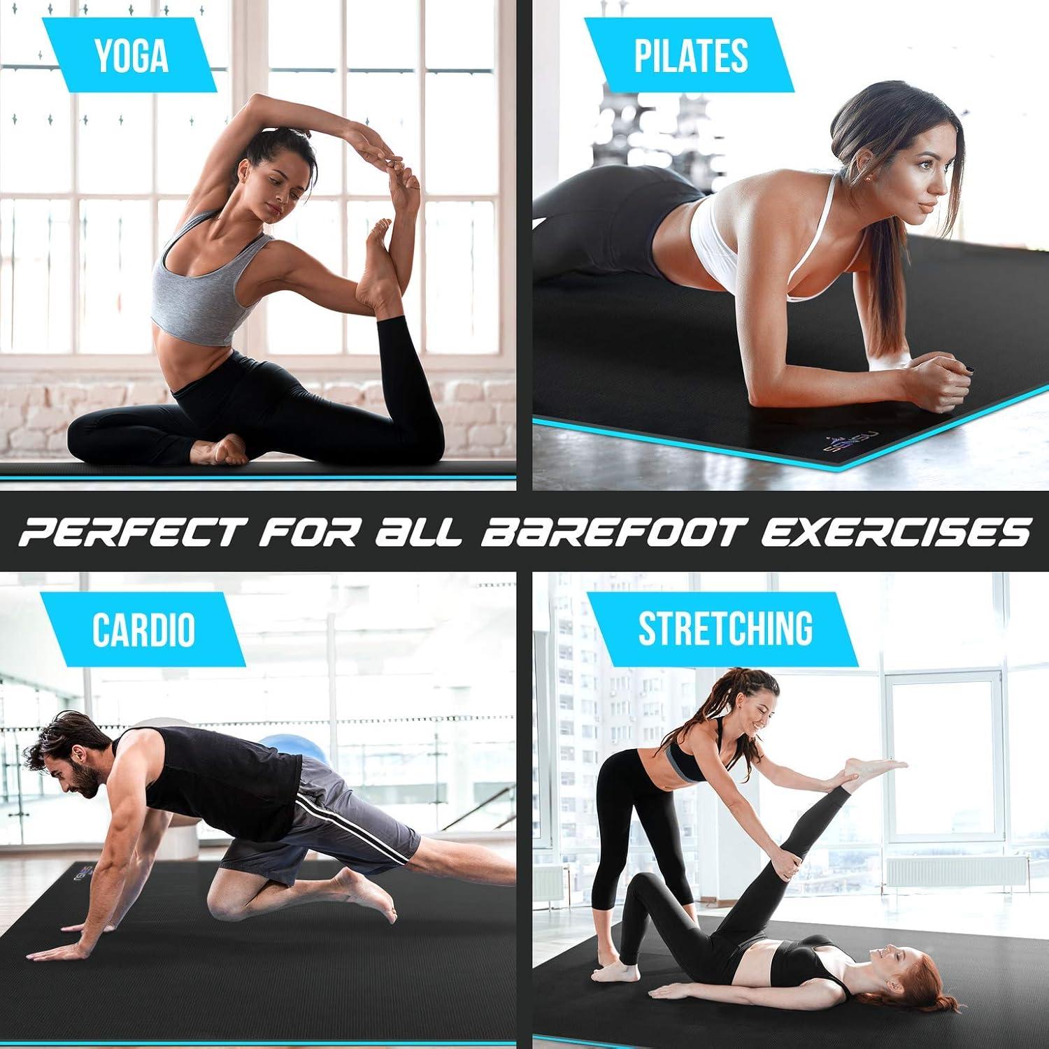 Alfombrilla de Yoga Extra Gruesa Sensu 1.83m x 1.22m 9mm Antideslizante