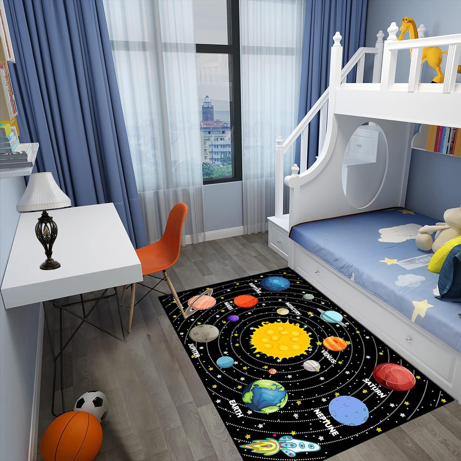 Alfombra Espacial Jiospet 76x122 cm para Niños Galaxia