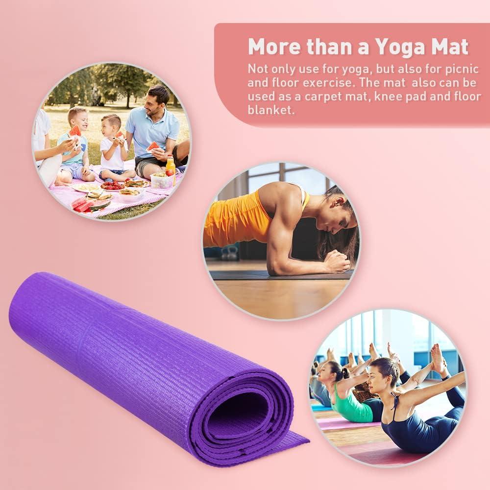 Esteras de Yoga Plegables JBM 1.9m x 0.6m PVC Azul/Púrpura