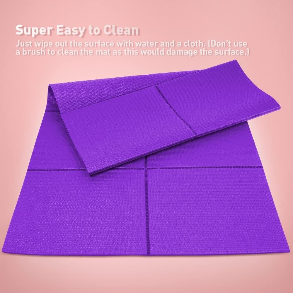 Esteras de Yoga Plegables JBM 1.9m x 0.6m PVC Azul/Púrpura