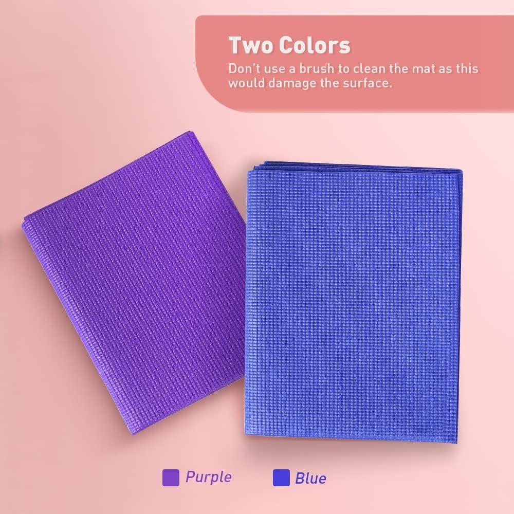 Esteras de Yoga Plegables JBM 1.9m x 0.6m PVC Azul/Púrpura