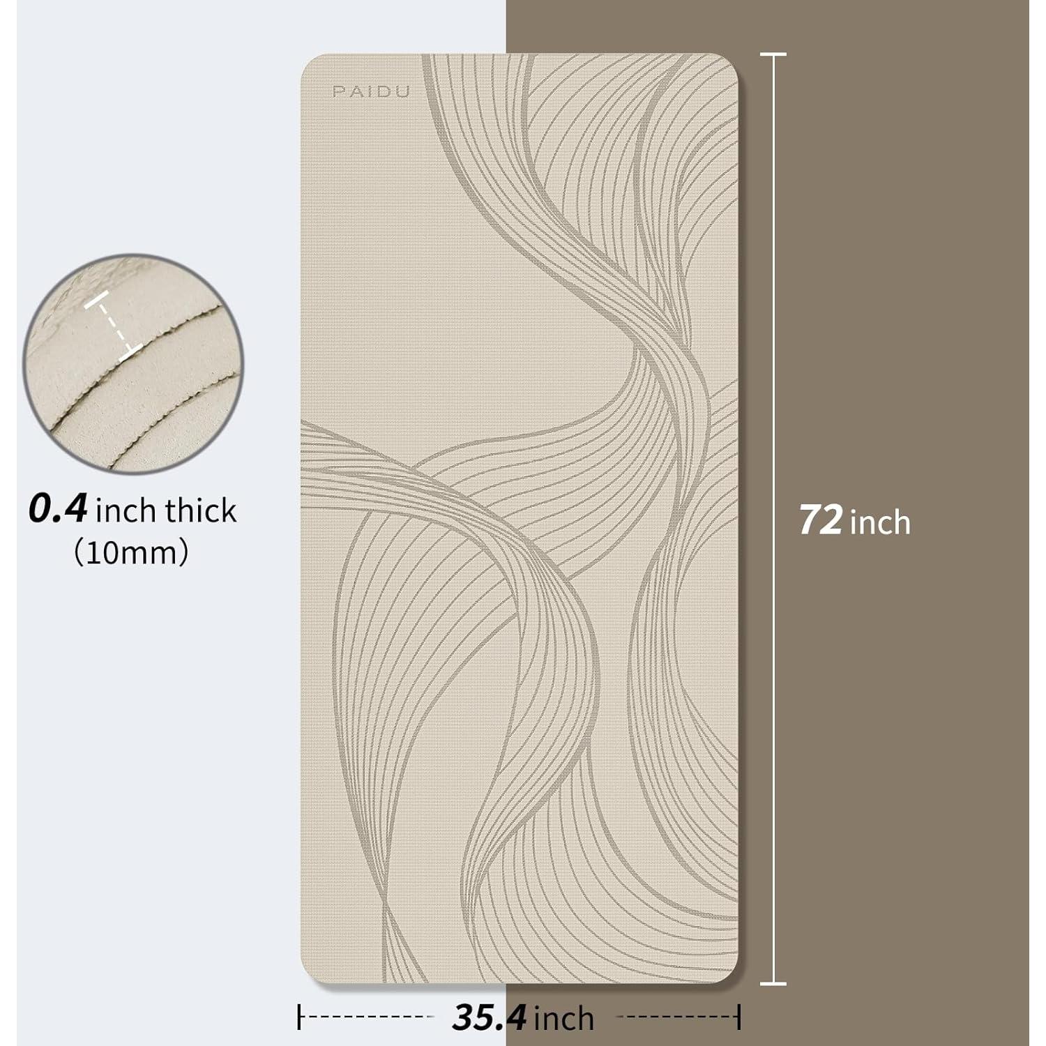 Alfombrilla de Yoga PAIDU Grande 182.88x91.44 cm Antideslizante