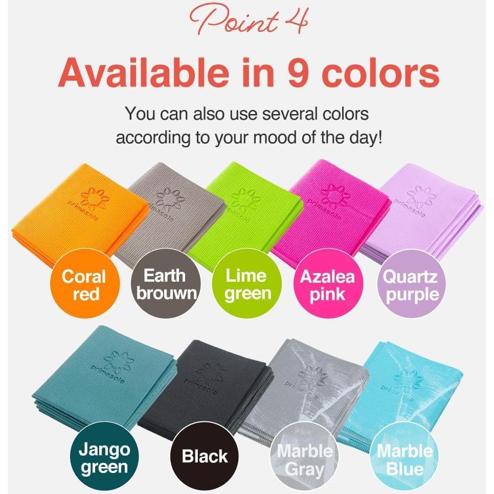 Colchoneta de Yoga Plegable Primasole 4mm 172.72x60.96cm Negra