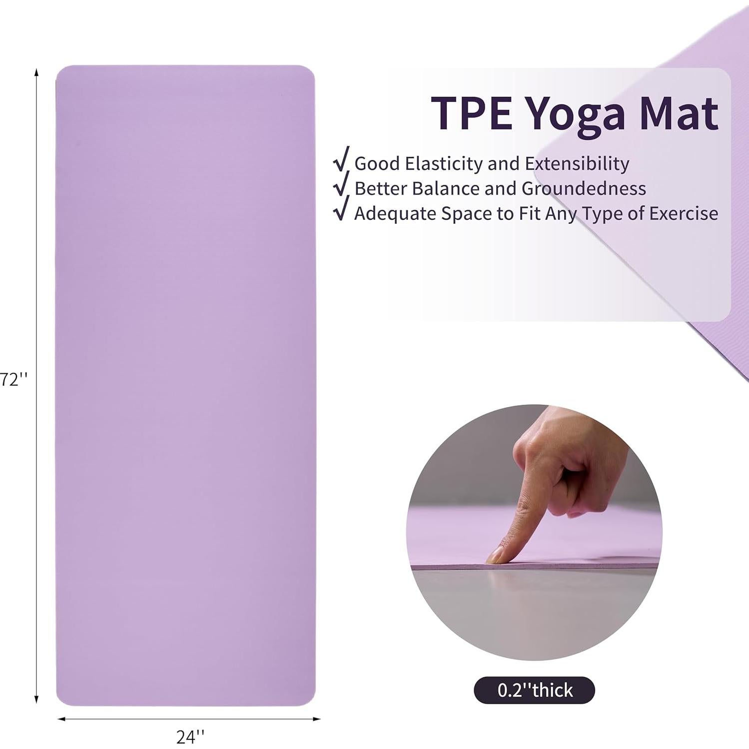 Esterilla de Yoga FLEXISPOT Antideslizante 183x61cm TPE