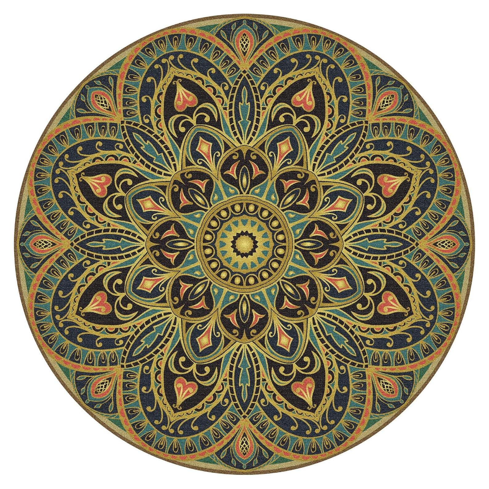 Alfombrilla de Yoga Redonda Knsbk 140cm Antideslizante 3.5mm