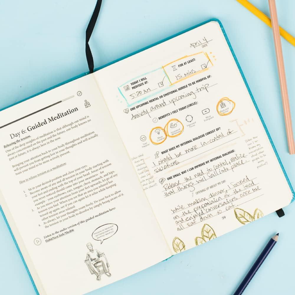 Diario de Meditación Habit Nest - Guía para Principiantes