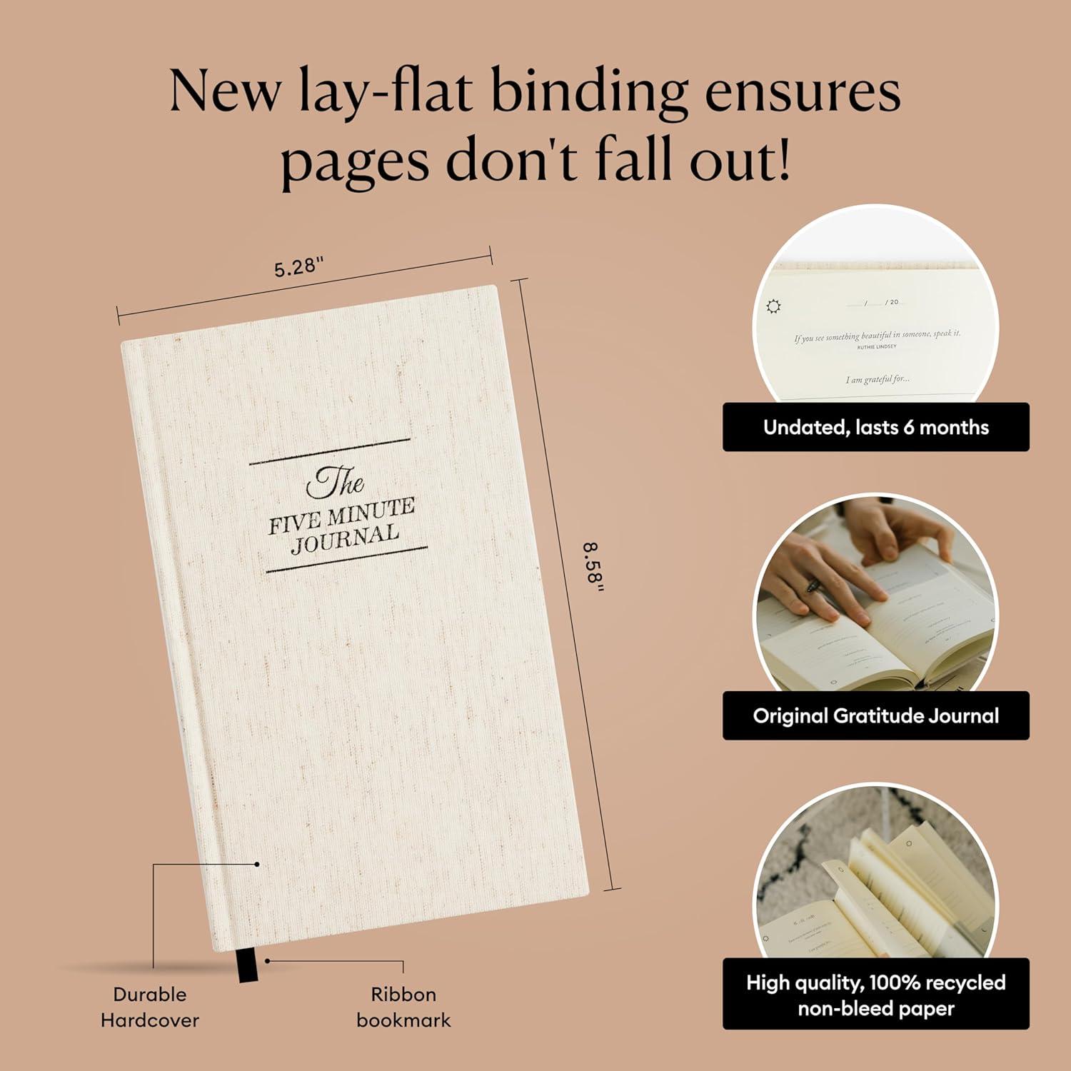 Diario de Gratitud Intelligent Change 6 Meses A5 Lino Original