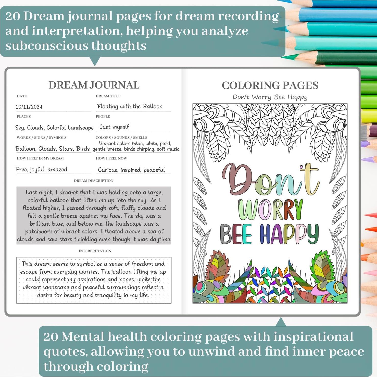 Diario de Salud Mental SIMSIMY A5 Beige - 91 Días de Seguimiento