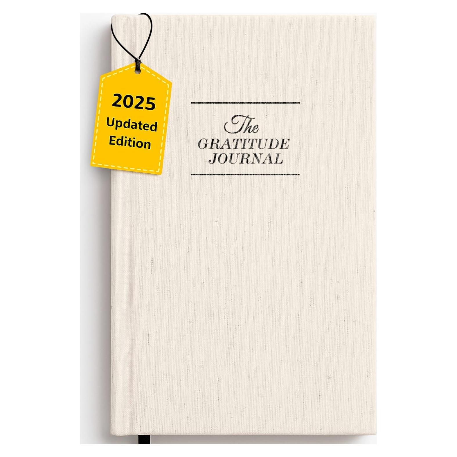 Diario de Gratitud ZICVIBE - 21x12 cm, Lino Natural, Beige