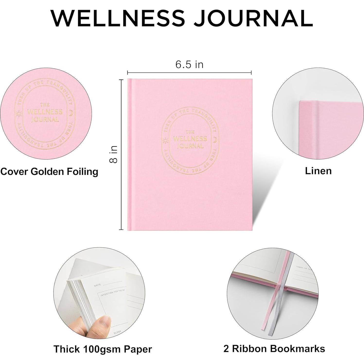 Diario de Bienestar And Per Se Rosa 91 Días Cuidado Personal