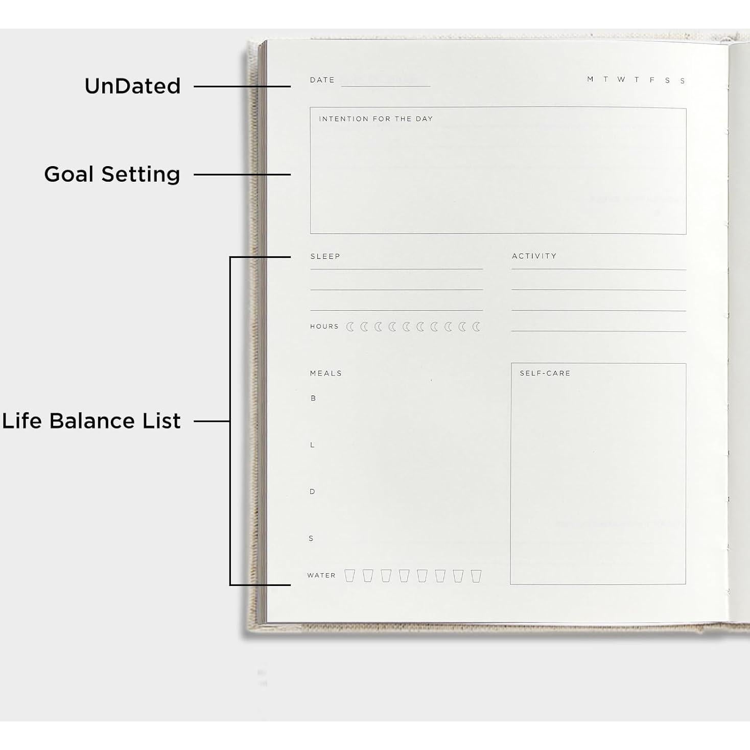 Diario de Bienestar And Per Se Rosa 91 Días Cuidado Personal